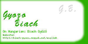 gyozo biach business card