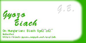 gyozo biach business card